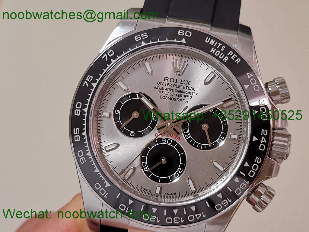 Replica Rolex Daytona 126519LN Grey Dial OysterFlex EWE A4131