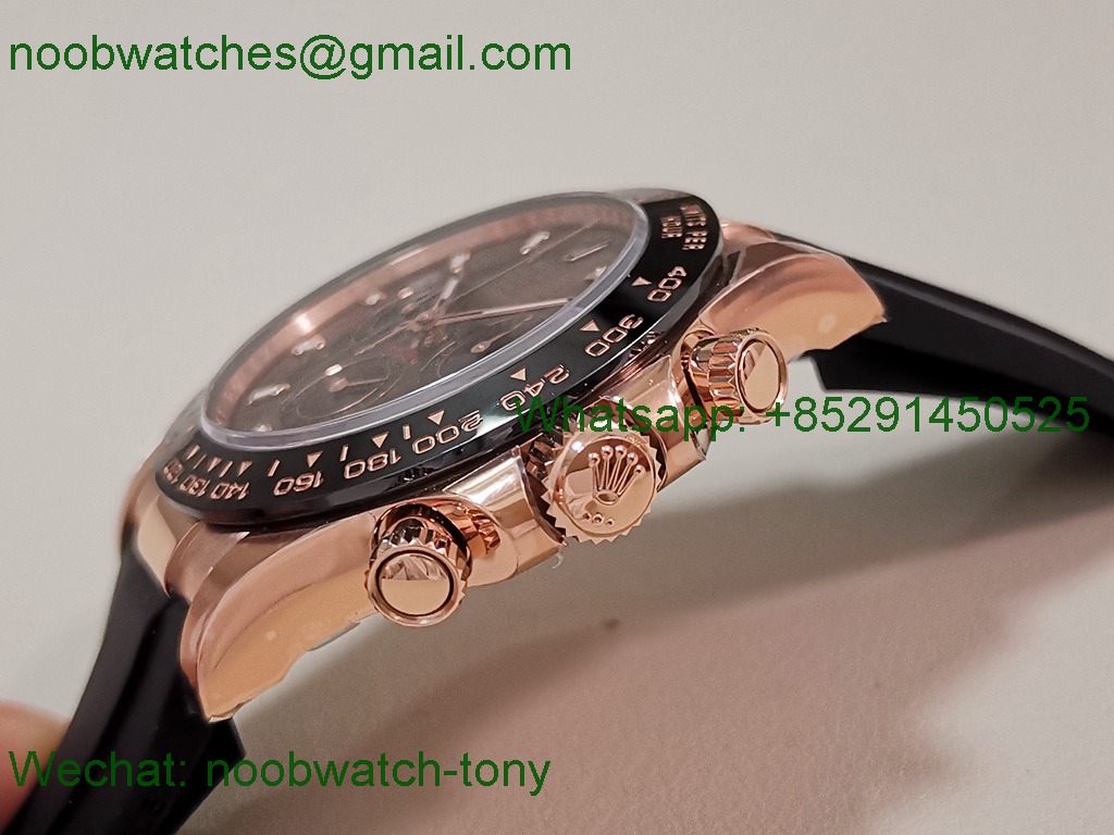Replica Rolex Daytona 126515LN Rose Gold Brown Dial OysterFlex EWE A4131