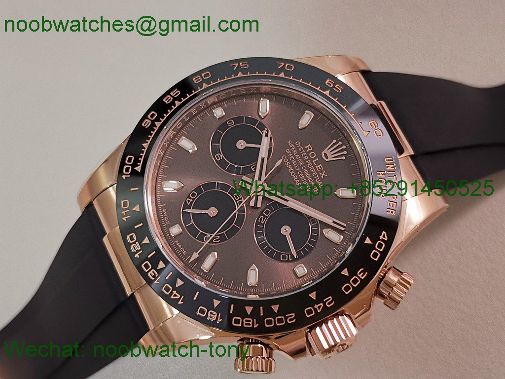 Replica Rolex Daytona 126515LN Rose Gold Brown Dial OysterFlex EWE A4131