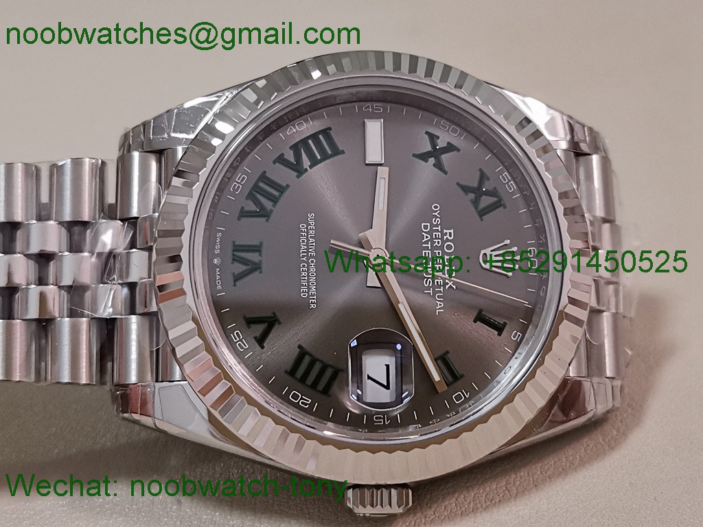 Replica Rolex DateJust Wimbledon 41 126334 904L V2 VSF SuperCLone Best Jubilee DD3235