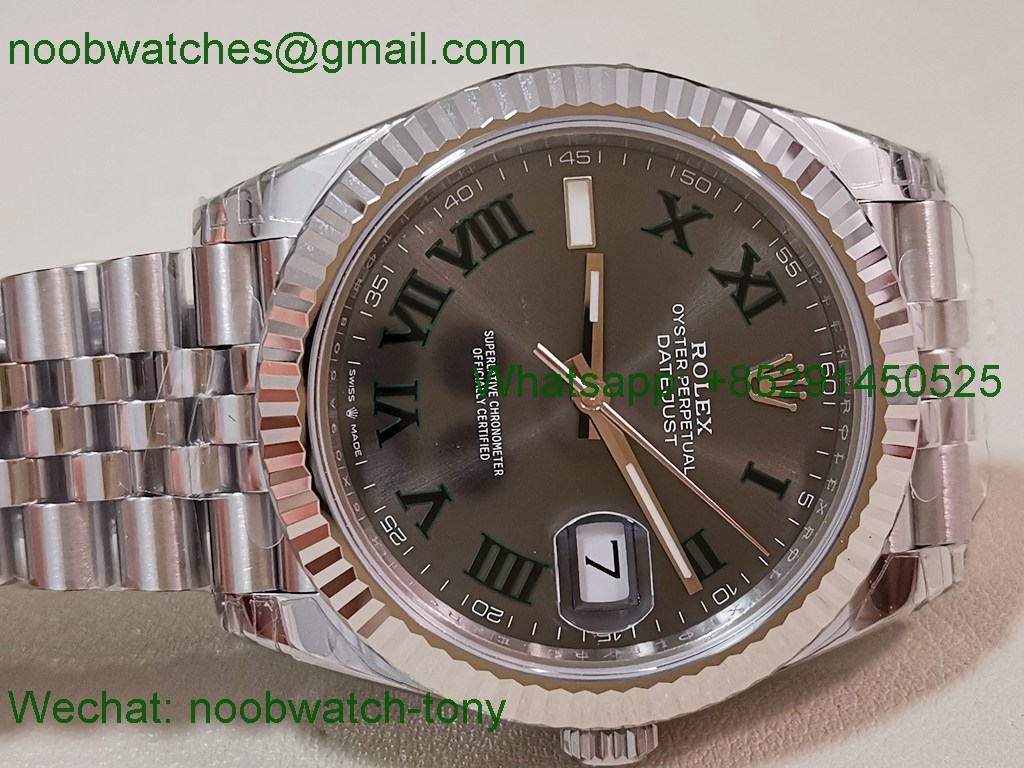Replica Rolex DateJust Wimbledon 41 126334 904L V2 VSF SuperCLone Best Jubilee DD3235