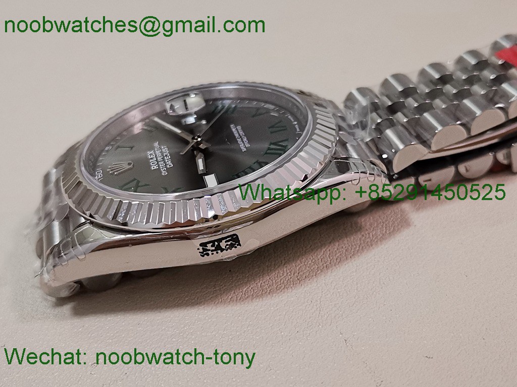 Replica Rolex DateJust Wimbledon 41 126334 904L V2 VSF SuperCLone Best Jubilee DD3235