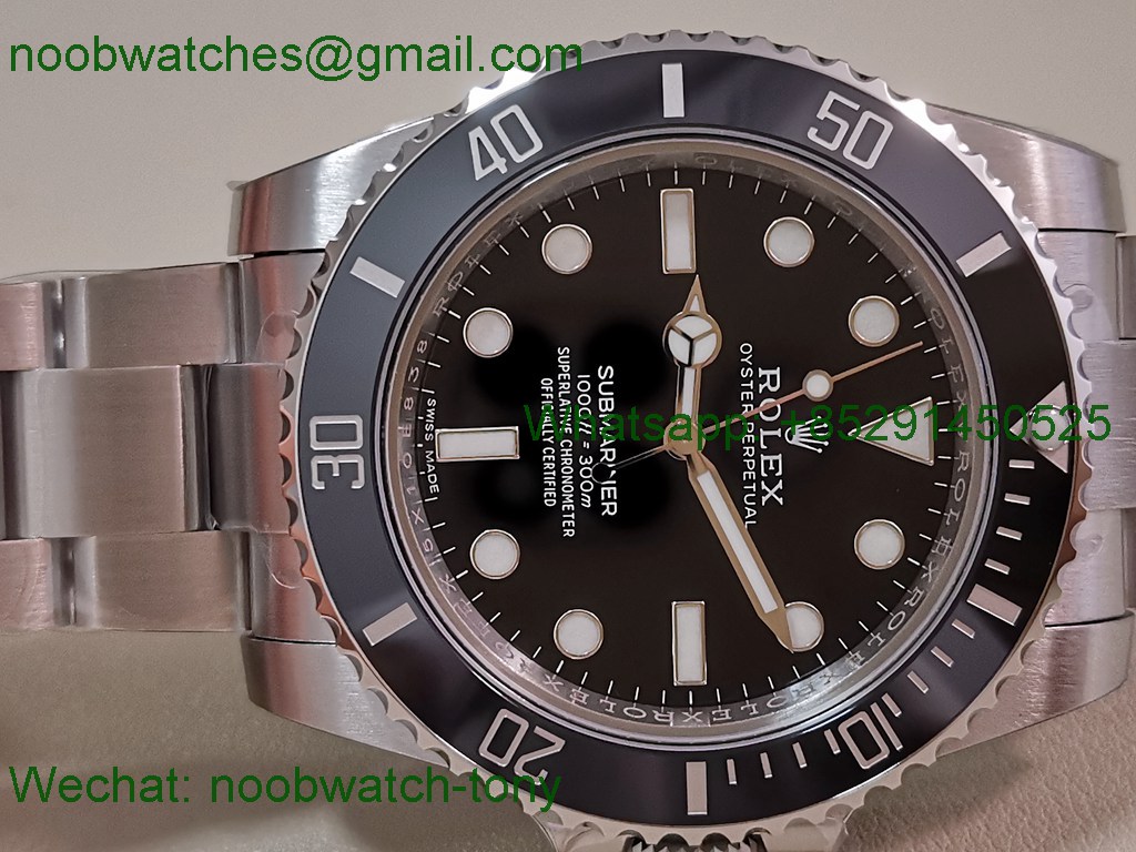 Replica Rolex Submariner 114060 Black Ceramic No Date VSF 1:1 Best SuperClone VS3130