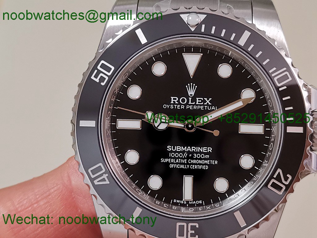 Replica Rolex Submariner 114060 Black Ceramic No Date VSF 1:1 Best SuperClone VS3130