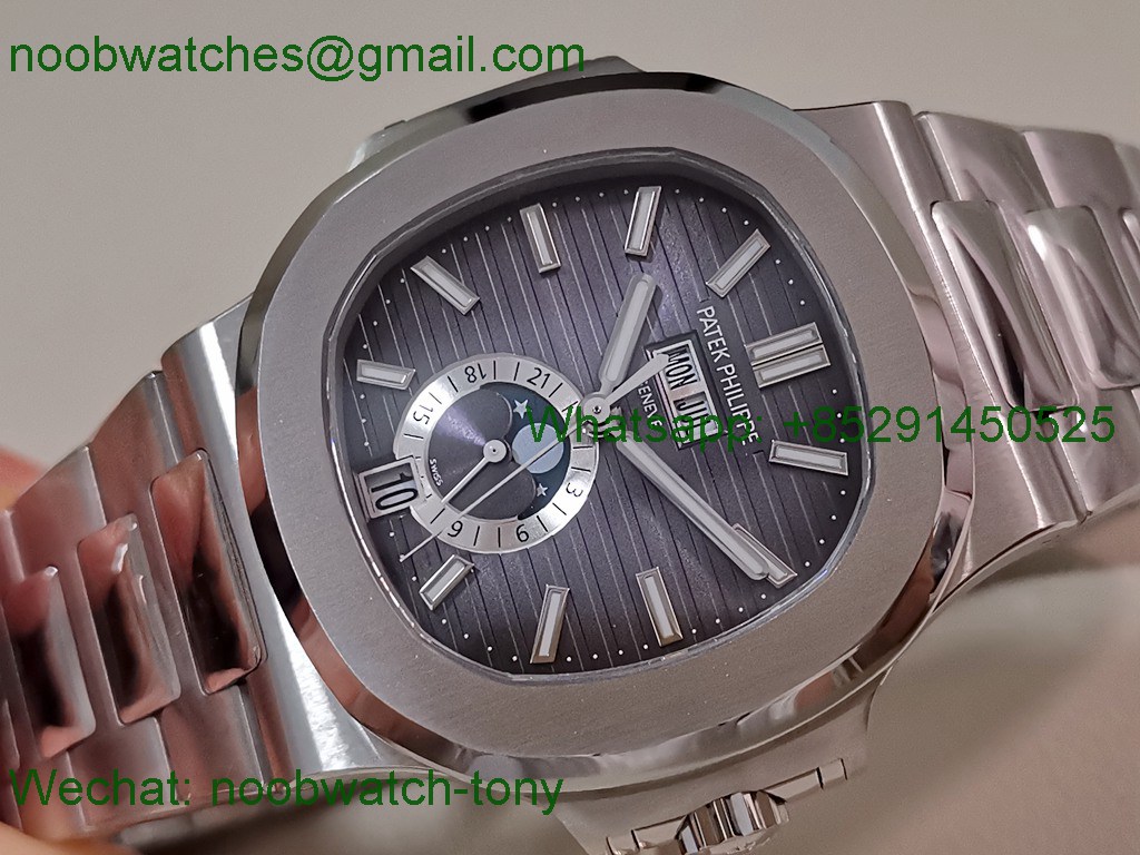 Replica Patek Philippe Nautilus 5726 Full Function Moonphase PPF 1:1 Best Gray Dial A324