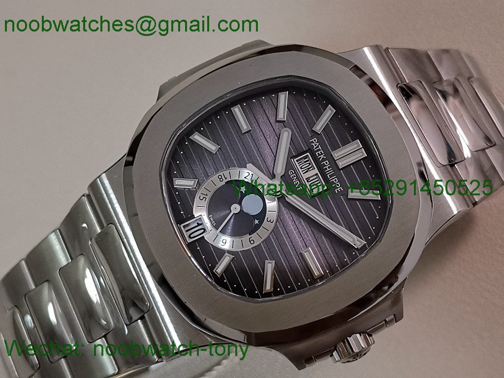 Replica Patek Philippe Nautilus 5726 Full Function Moonphase PPF 1:1 Best Gray Dial A324