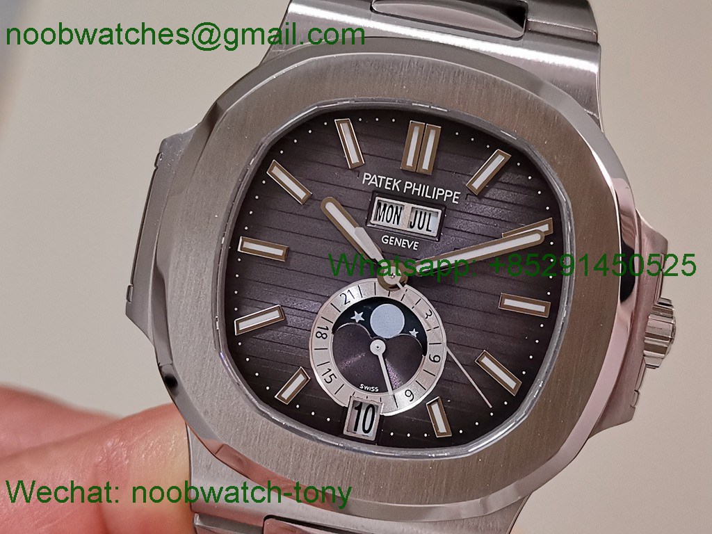 Replica Patek Philippe Nautilus 5726 Full Function Moonphase PPF 1:1 Best Gray Dial A324