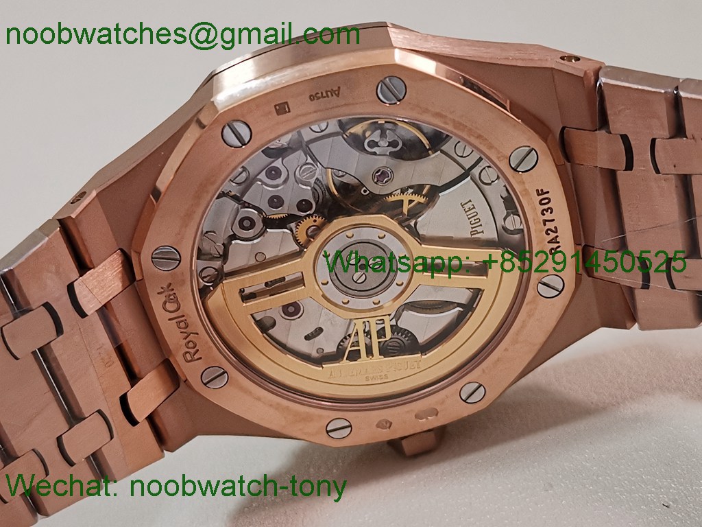 Replica Audemars Piguet AP Royal Oak 41mm 15500 Rose GOLD Black APSF SuperClone Best A4302