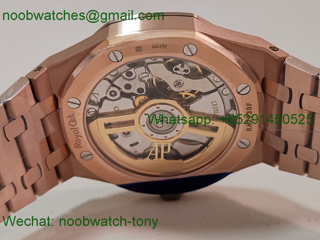 Replica Audemars Piguet AP Royal Oak 41mm 15500 Rose GOLD Black APSF SuperClone Best A4302