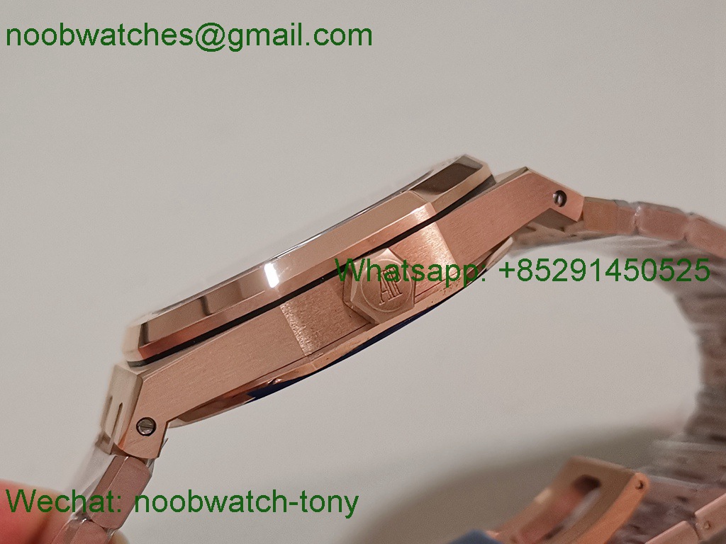 Replica Audemars Piguet AP Royal Oak 41mm 15500 Rose GOLD Black APSF SuperClone Best A4302