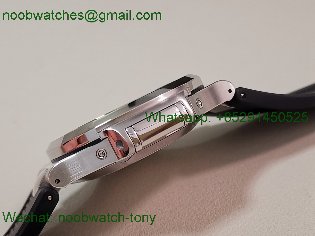 Replica Patek Philippe Nautilus 5726 Complicated PPF 1:1 Best Gray Dial on Black Rubber Strap A324