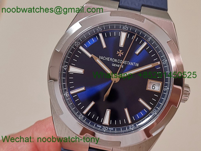 Replica Vacheron Constantin Overseas 4500V Blue Dial PPF 1:1 Best A5100 on Rubber