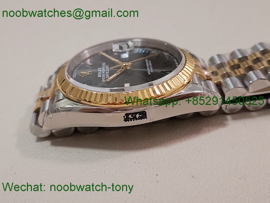 Replica Rolex Datejust 126233 36mm Two Tone Gold Steel Wimbledon VSF VS3235 SuperClone