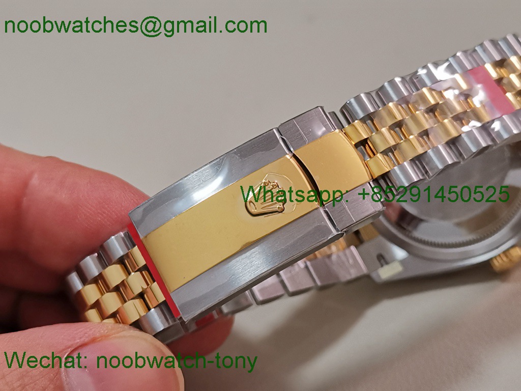Replica Rolex Datejust 126233 36mm Two Tone Gold Steel Wimbledon VSF VS3235 SuperClone