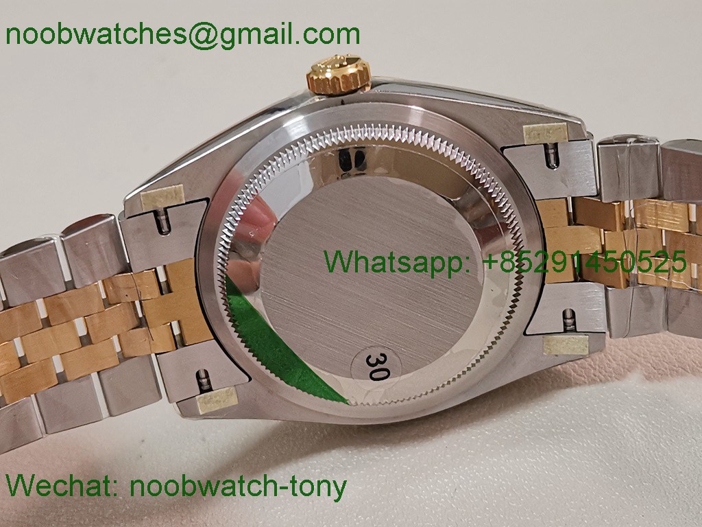 Replica Rolex Datejust 126233 36mm Two Tone Gold Steel Wimbledon VSF VS3235 SuperClone