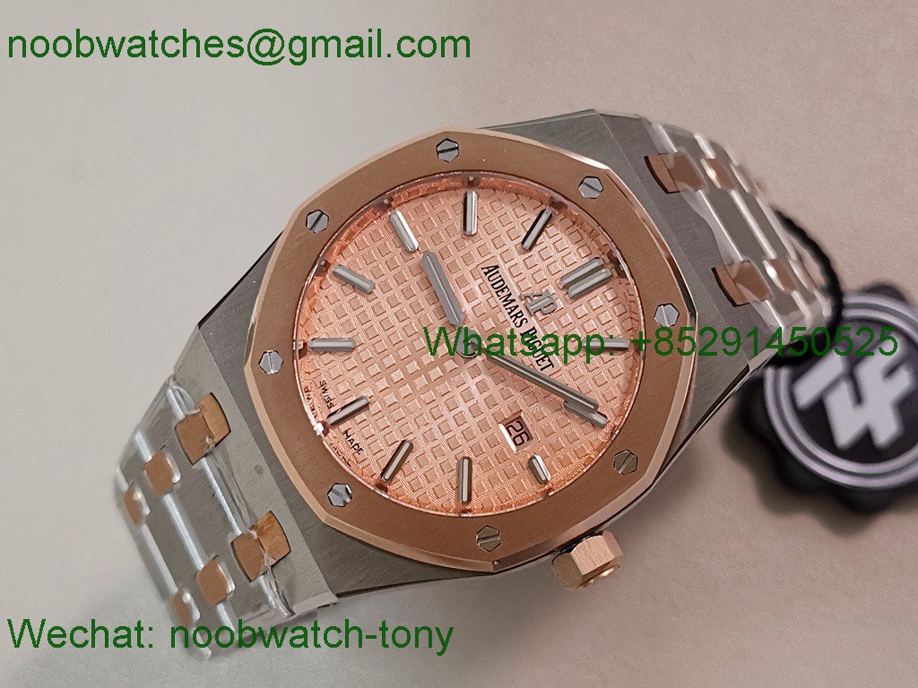 Replica Audemars Piguet AP Lady Royal Oak 33mm 2Tone Rose Gold ZF SuperClone Best RG Dial ETA Quartz