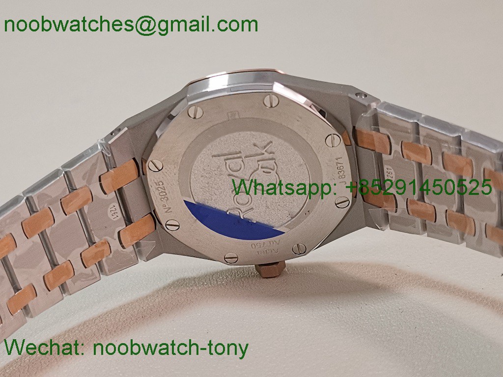 Replica Audemars Piguet AP Lady Royal Oak 33mm 2Tone Rose Gold ZF SuperClone Best RG Dial ETA Quartz