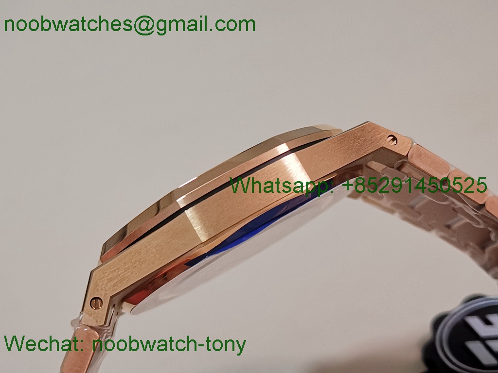 Replica Audemars Piguet AP Royal Oak 41mm 15400 Rose Gold ZF SuperClone Best Black Dial V2 