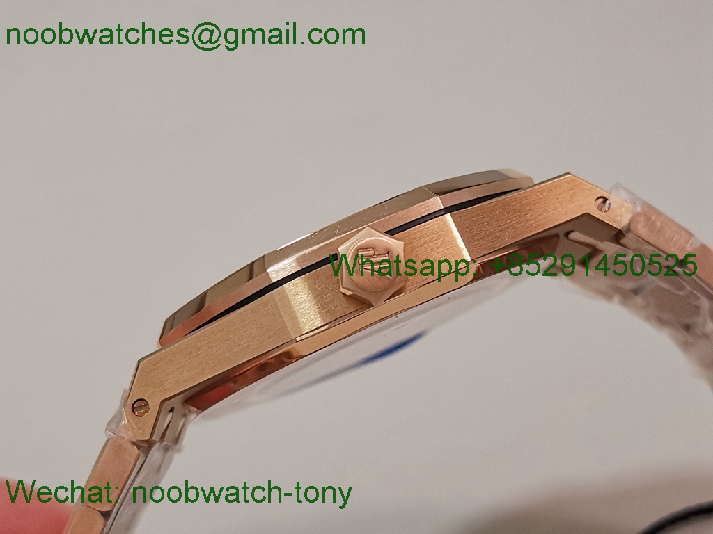 Replica Audemars Piguet AP Royal Oak 41mm 15400 Rose Gold ZF SuperClone Best Black Dial V2 