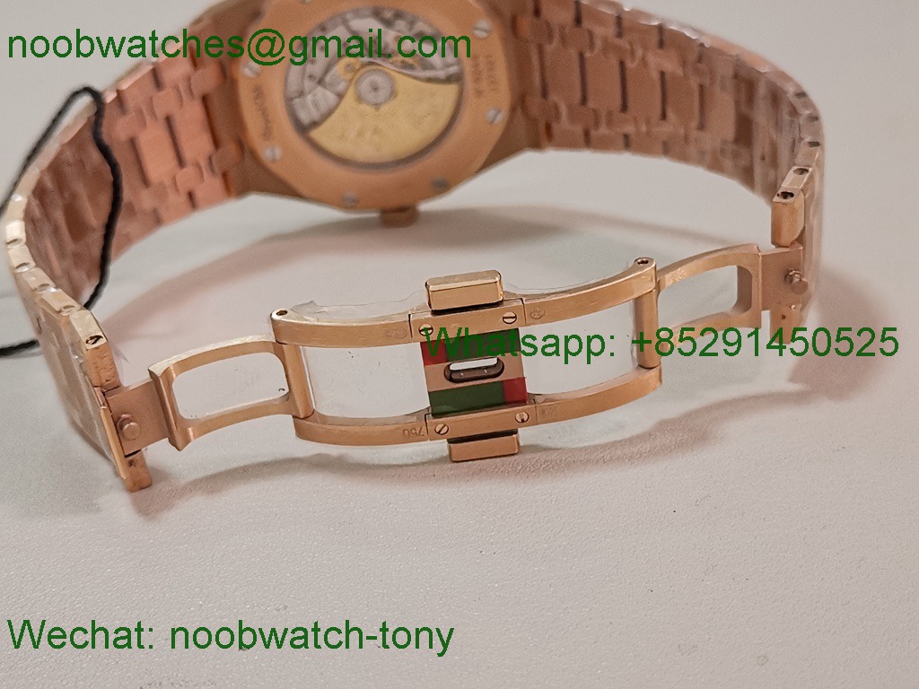 Replica Audemars Piguet AP Royal Oak 41mm 15400 Rose Gold ZF SuperClone Best Black Dial V2 