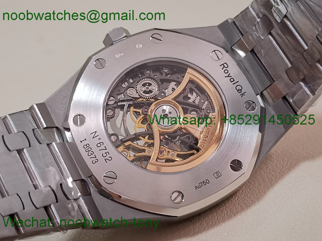 Replica Audemars Piguet AP Royal Oak 41mm Skeleton 15407 THBF SuperClone Best V2 Diamond Bezel