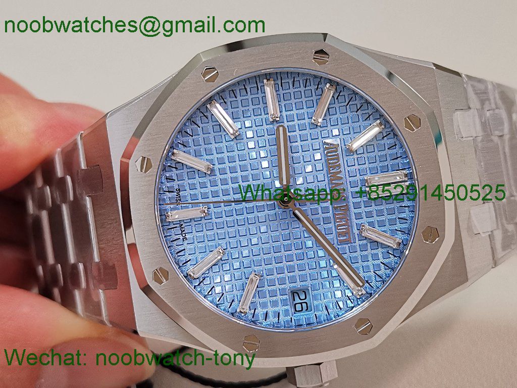 Replica Audemars Piguet AP Royal Oak 41mm 15510BC ZF SuperClone Best Ice Blue Diamond SA4302 V3