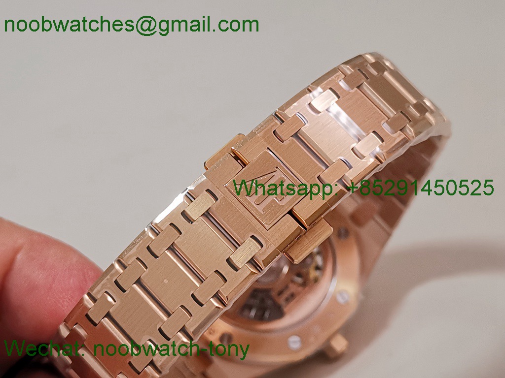 Replica Audemars Piguet AP Skeleton 16204 Rose Gold ZF SuperClone Best A7124