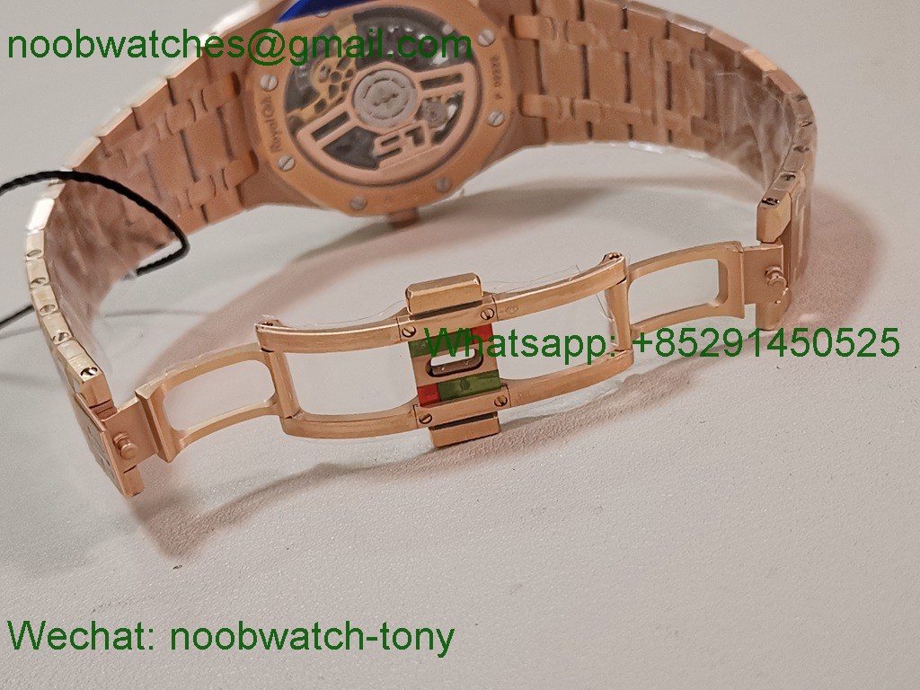 Replica Audemars Piguet AP Skeleton 16204 Rose Gold ZF SuperClone Best A7124
