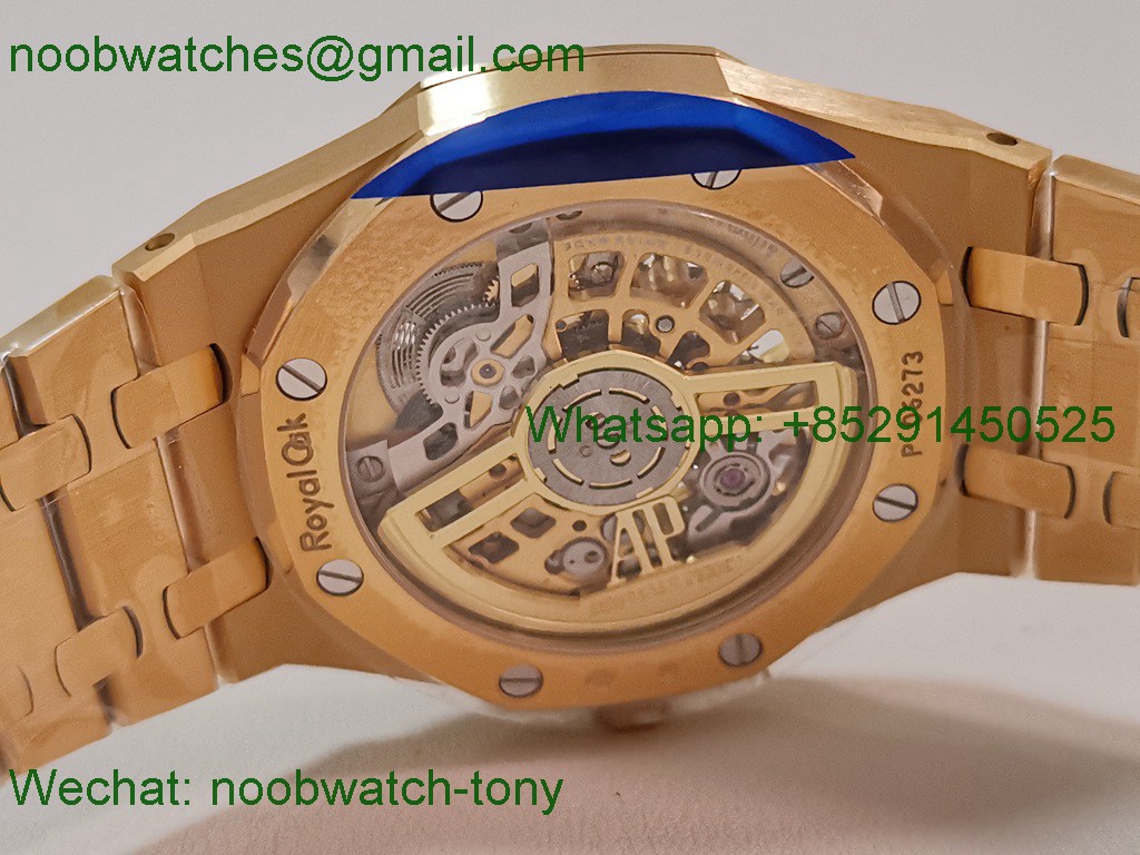 Replica Audemars Piguet AP Skeleton 16204 Yellow Gold ZF SuperClone Best A7124