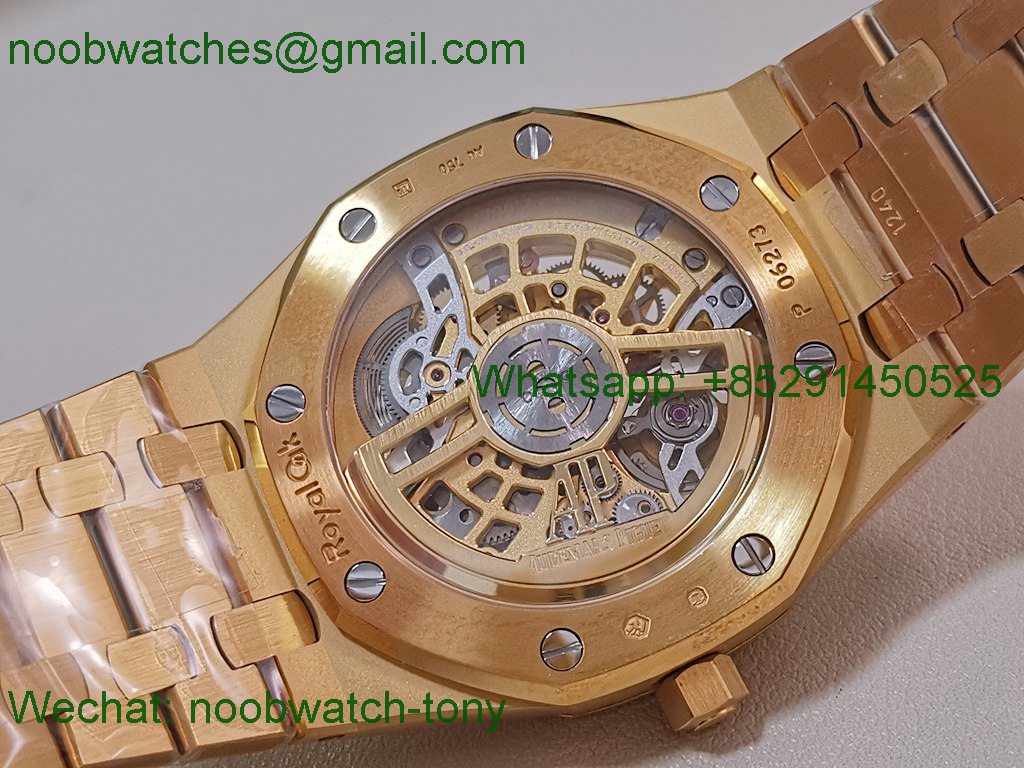 Replica Audemars Piguet AP Skeleton 16204 Yellow Gold ZF SuperClone Best A7124