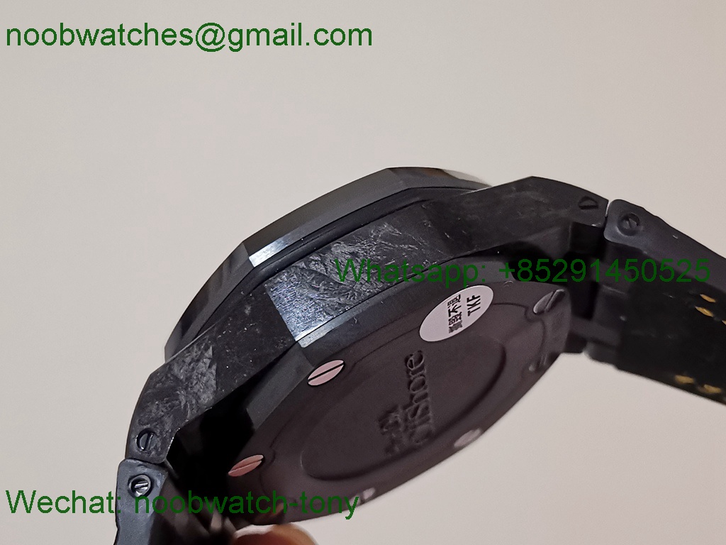 Replica Audemars Piguet AP Offshore Bumble Bee TKF SuperCLone Best Black Leather A3126