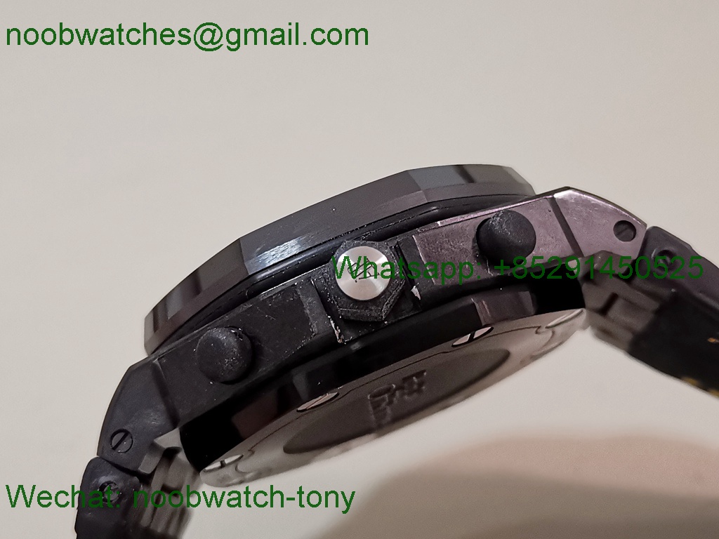 Replica Audemars Piguet AP Offshore Bumble Bee TKF SuperCLone Best Black Leather A3126