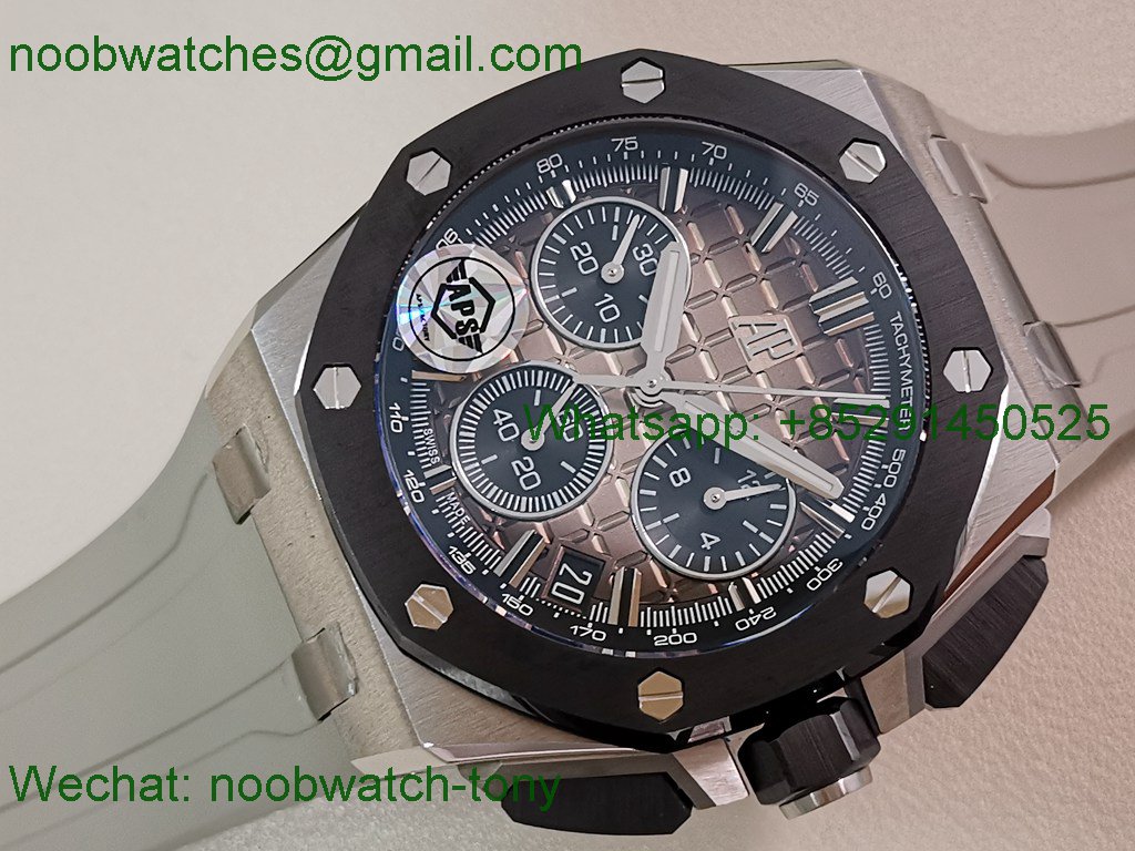 Replica Audemars Piguet AP Offshore 26420 Ceramic APSF SuperClone Best Smoked Dial Gray Rubber SA4401