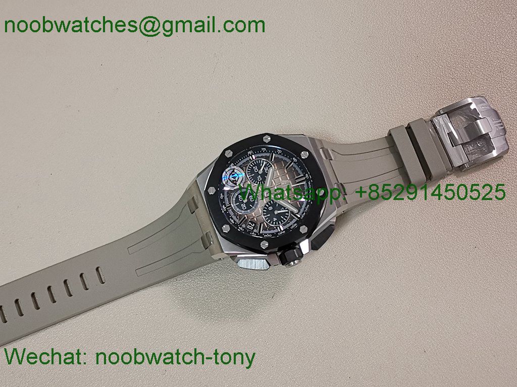 Replica Audemars Piguet AP Offshore 26420 Ceramic APSF SuperClone Best Smoked Dial Gray Rubber SA4401