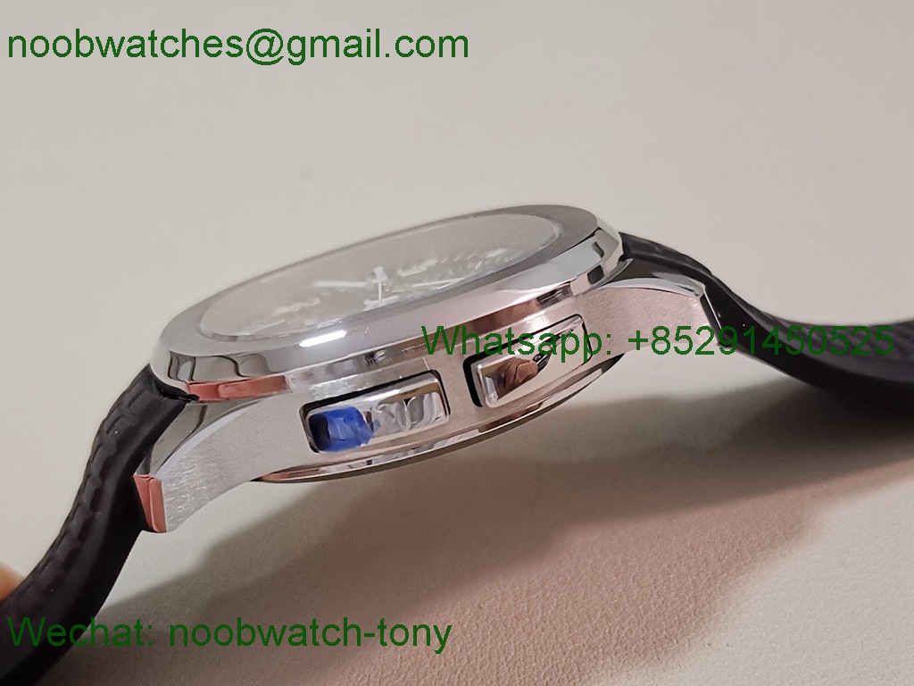 Replica Patek Philippe Aquanaut 5164A ZF SuperCLone Best Black Dial on Black Rubber Strap A324