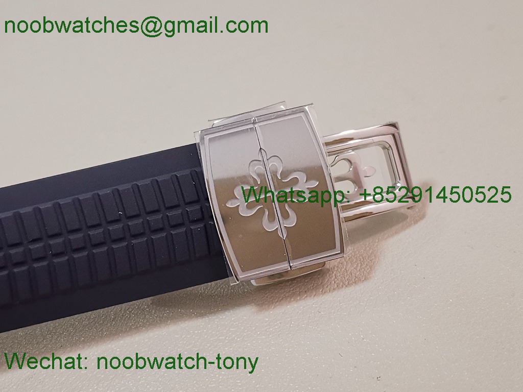 Replica Patek Philippe Aquanaut 5168G 42mm 3KF SuperClone Best Blue Dial Rubber A330 V3