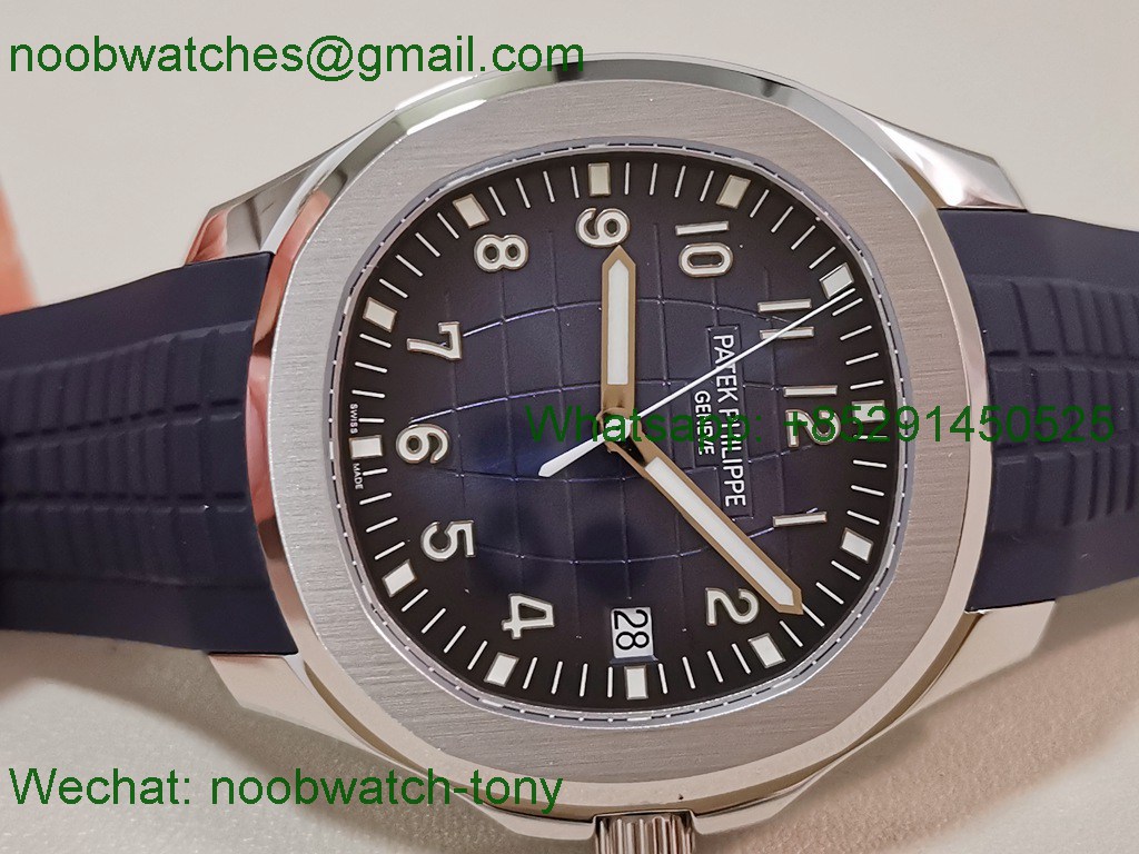 Replica Patek Philippe Aquanaut 5168G 42mm 3KF SuperClone Best Blue Dial Rubber A330 V3