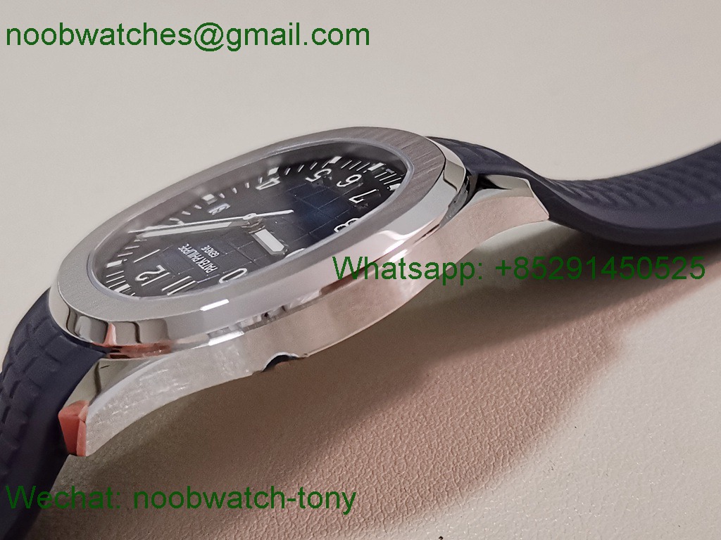 Replica Patek Philippe Aquanaut 5168G 42mm 3KF SuperClone Best Blue Dial Rubber A330 V3