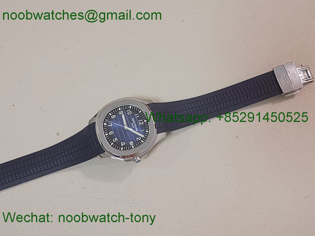 Replica Patek Philippe Aquanaut 5168G 42mm 3KF SuperClone Best Blue Dial Rubber A330 V3