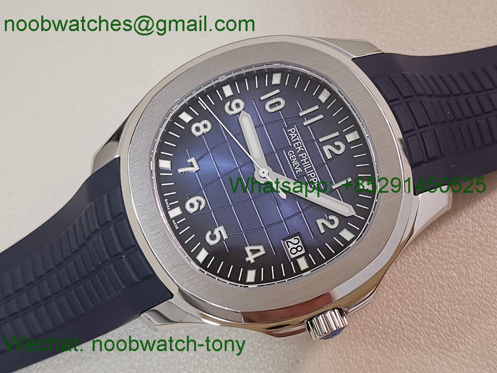 Replica Patek Philippe Aquanaut 5168G 42mm 3KF SuperClone Best Blue Dial Rubber A330 V3