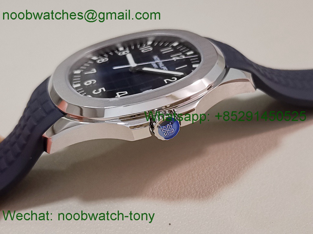 Replica Patek Philippe Aquanaut 5168G 42mm 3KF SuperClone Best Blue Dial Rubber A330 V3