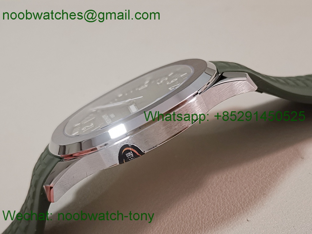 Replica Patek Philippe Aquanaut 5168G 42mm 3KF SuperClone Best Green Dial Rubber A330 V3