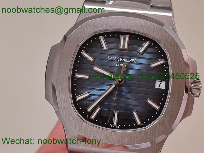 Replica Patek Philippe Nautilus 5711 3KF Superclone Best Blue Textured Dial on SS Bracelet A324 V2