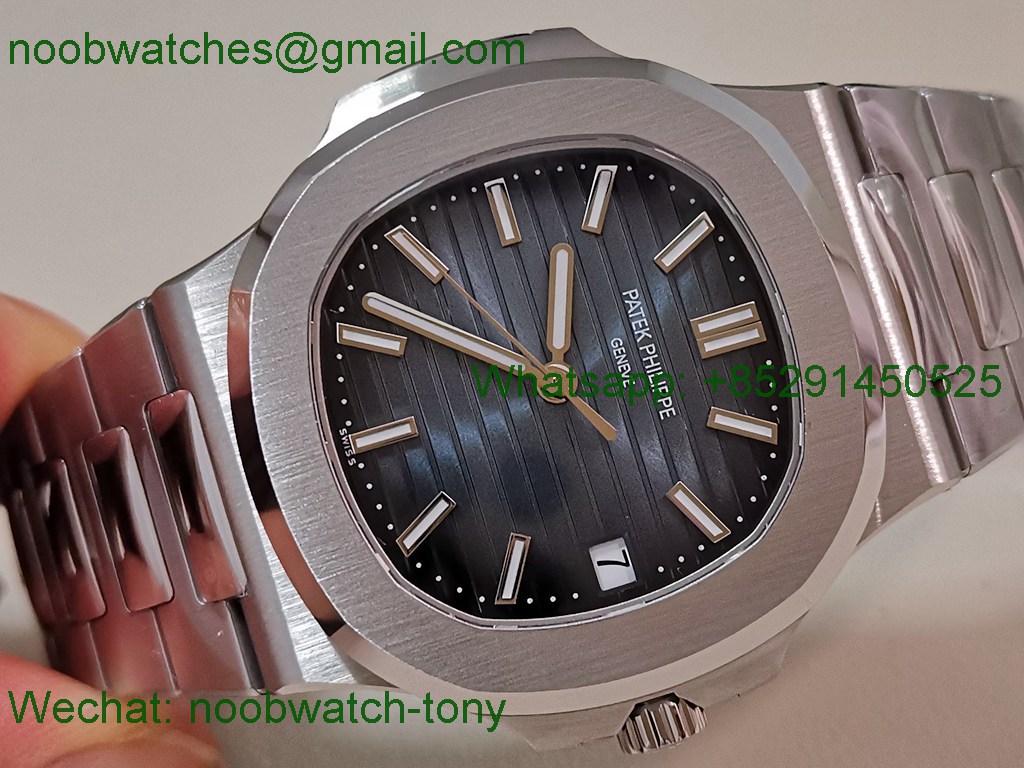 Replica Patek Philippe Nautilus 5711 3KF Superclone Best Blue Textured Dial on SS Bracelet A324 V2