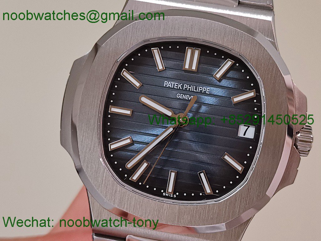 Replica Patek Philippe Nautilus 5711 3KF Superclone Best Blue Textured Dial on SS Bracelet A324 V2