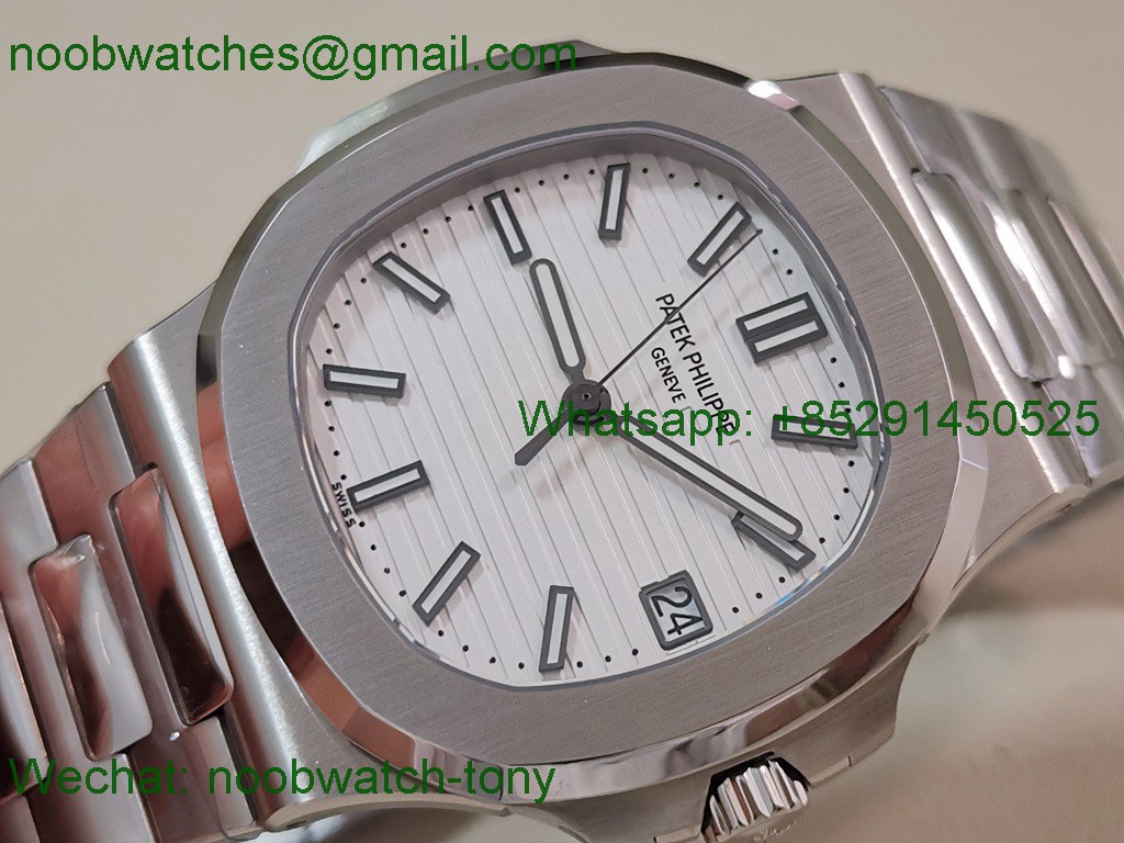 Replica Patek Philippe Nautilus 5711/1A DDF SuperClone Best White Textured Dial On SS Bracelet DD330