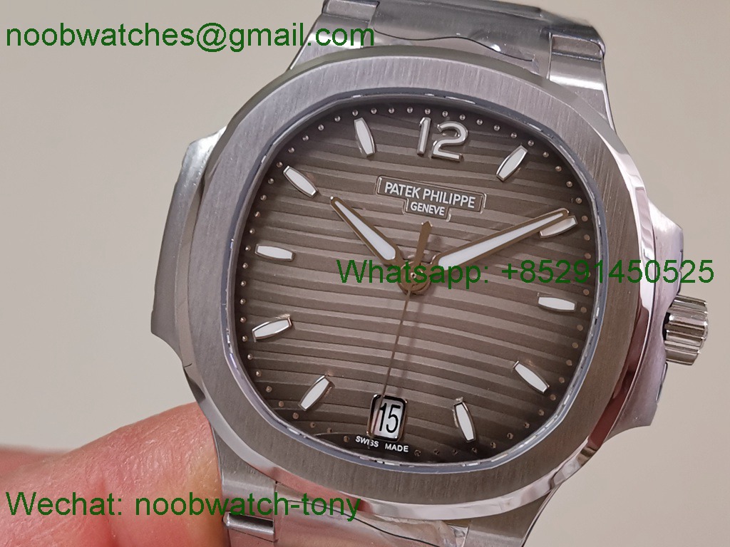 Replica Patek Philippe Nautilus 7118 Ladies PPF SuperClone Best Gray Dial on SS Bracelet A324