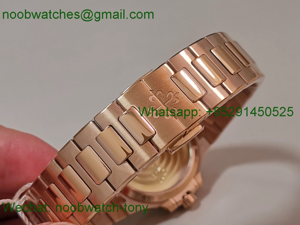 Replica Patek Philippe Nautilus 7118 Ladies Diamonds Bezel Rose Gold PPF SuperClone Best RG Dial A324