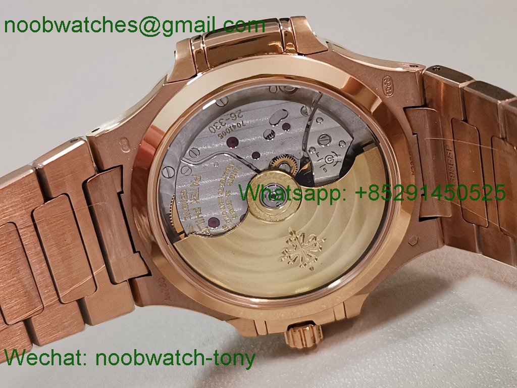 Replica Patek Philippe Nautilus 7118 Ladies Diamonds Bezel Rose Gold PPF SuperClone Best RG Dial A324