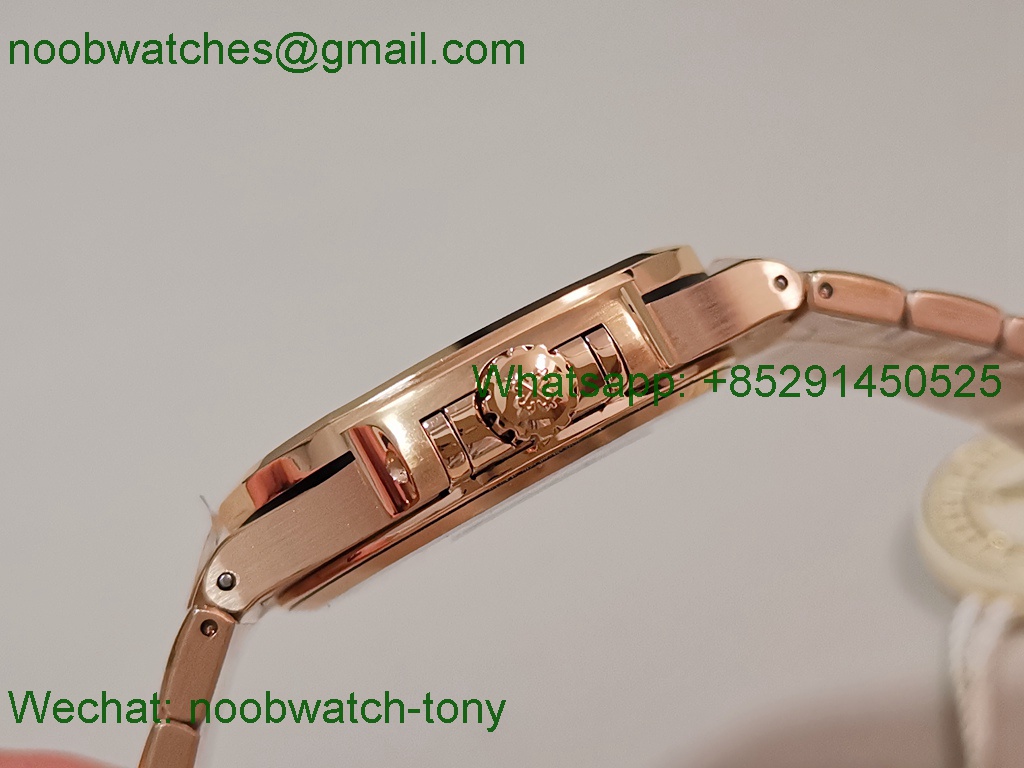 Replica Patek Philippe Nautilus 7118 Ladies Diamonds Bezel Rose Gold PPF SuperClone Best RG Dial A324